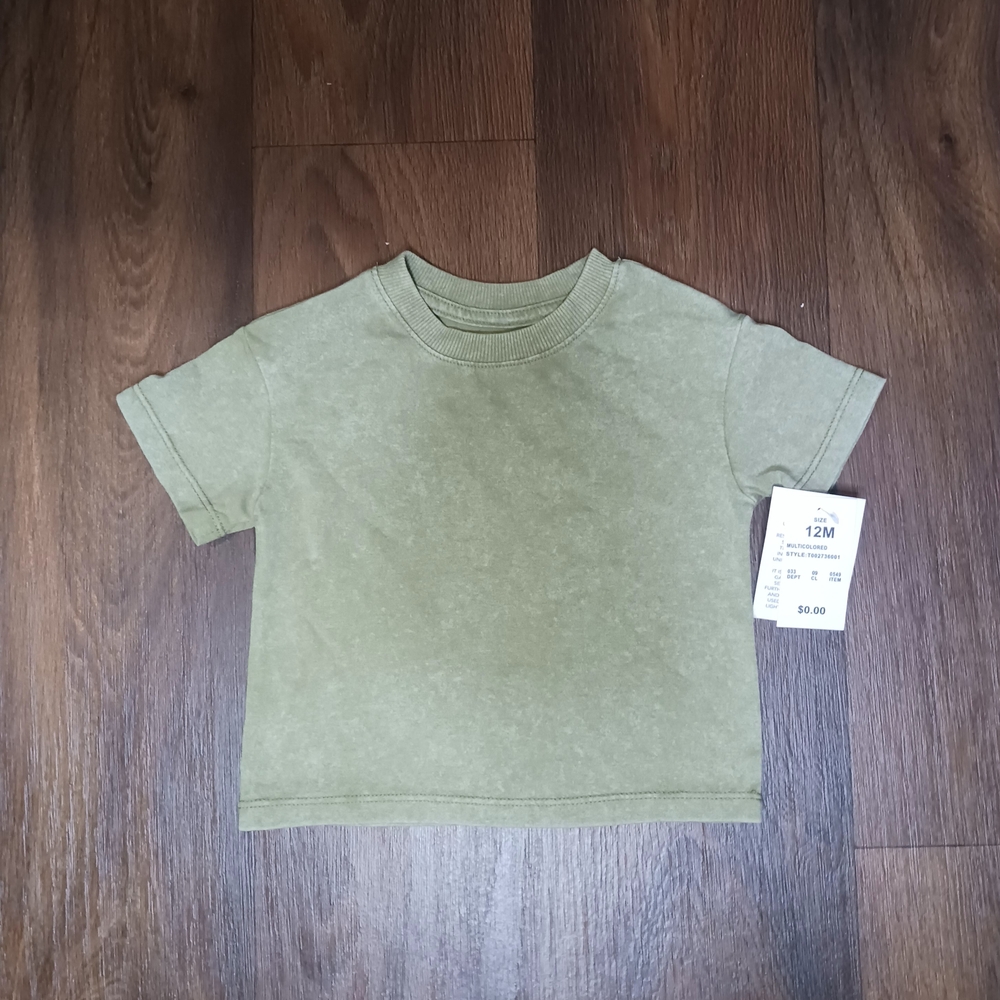 NWT Kids Olive Green Short Sleeve Tee 12mos